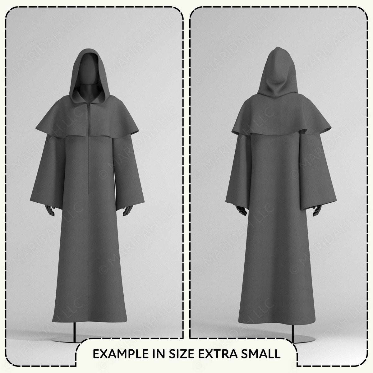 Hooded Monk Robes Sewing Pattern