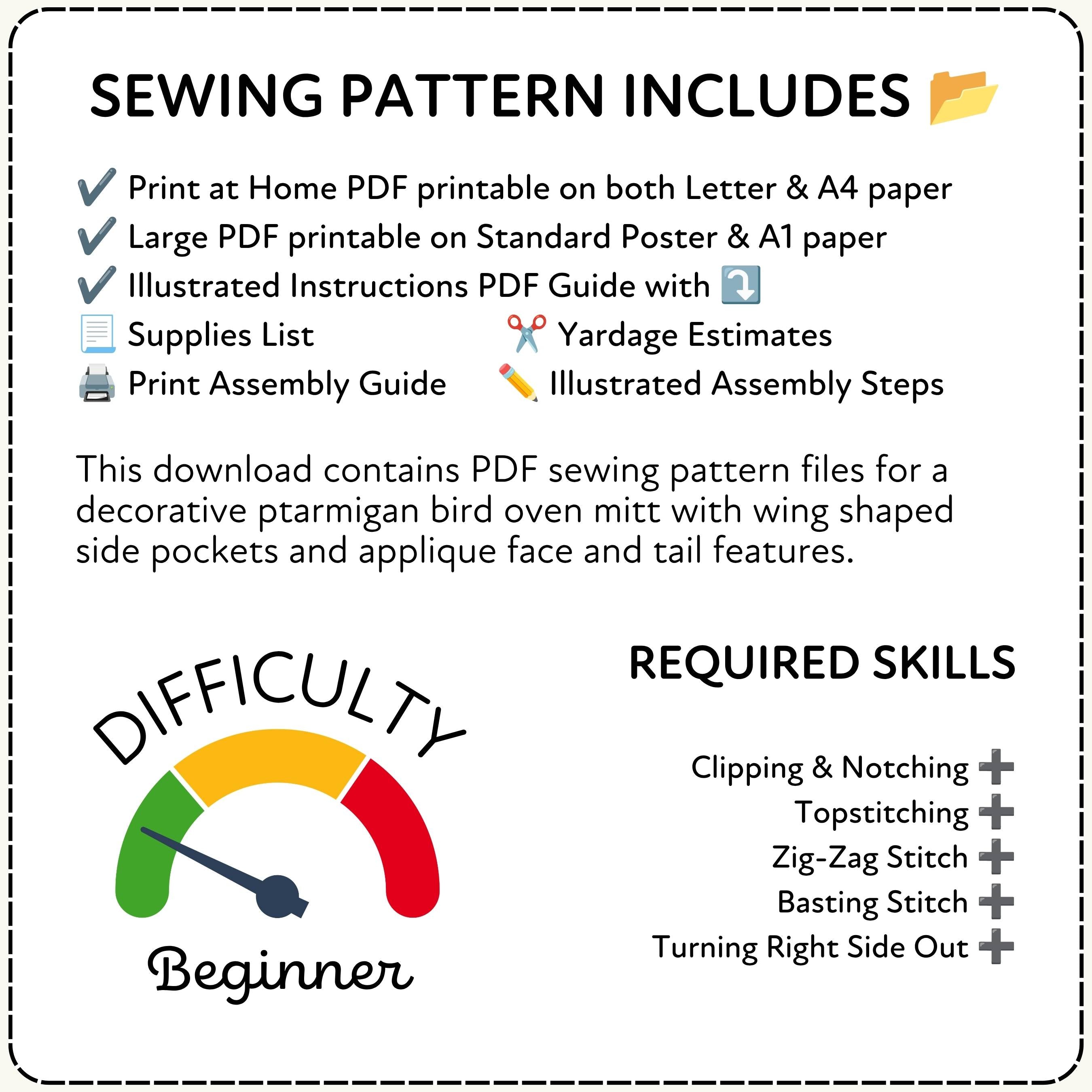 Awebo Oven Mitt Sewing Pattern | Beginner Friendly Home Decor Project