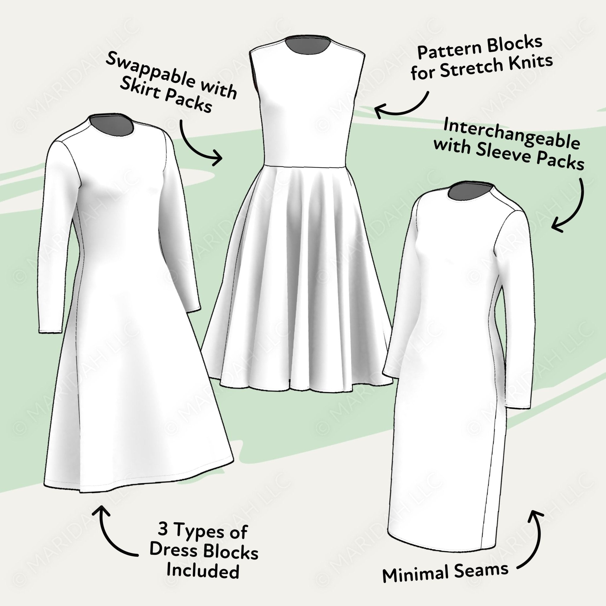 a diagram of how to make a dress with sleeves