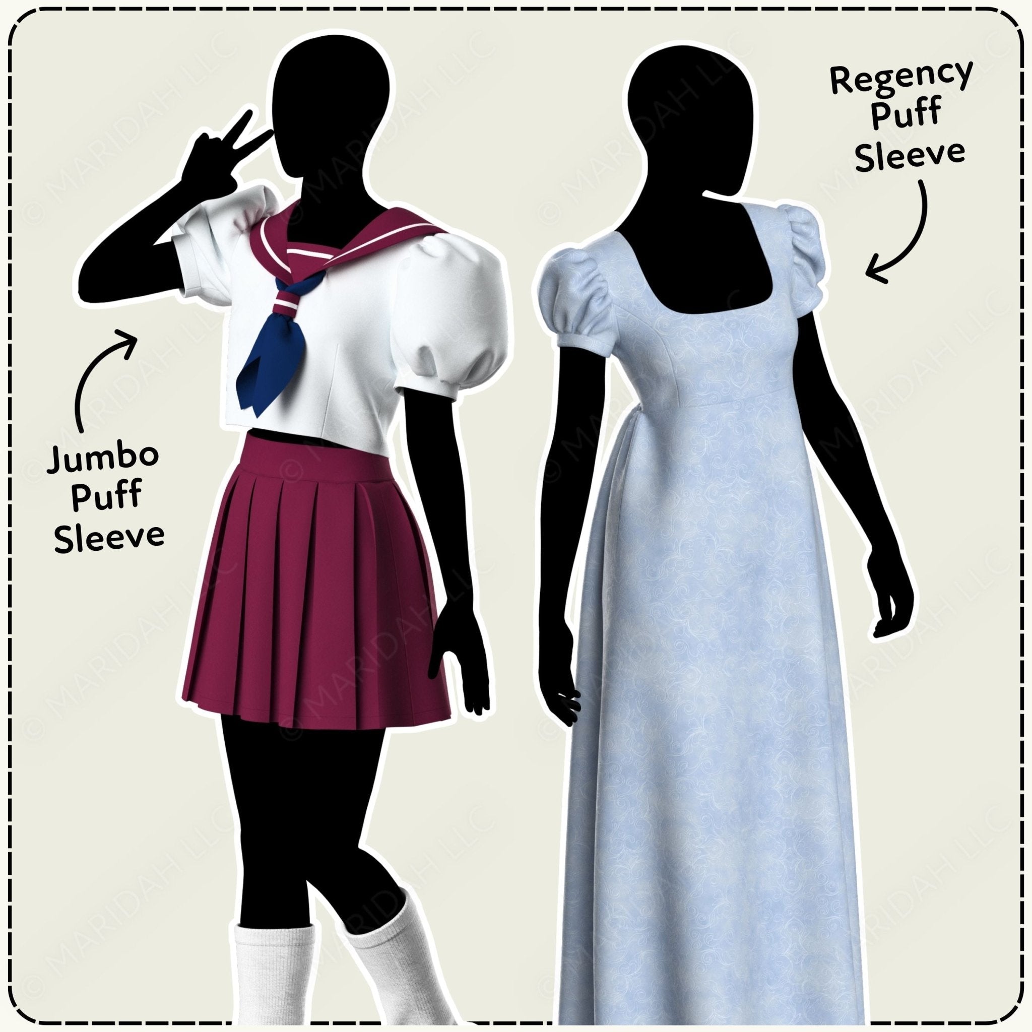 Cosplay Sleeve Pack vol 4 Printable Sewing Pattern PDF Sewing Pattern File