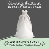 Poofy Peplum Wedding Dress - Maridah