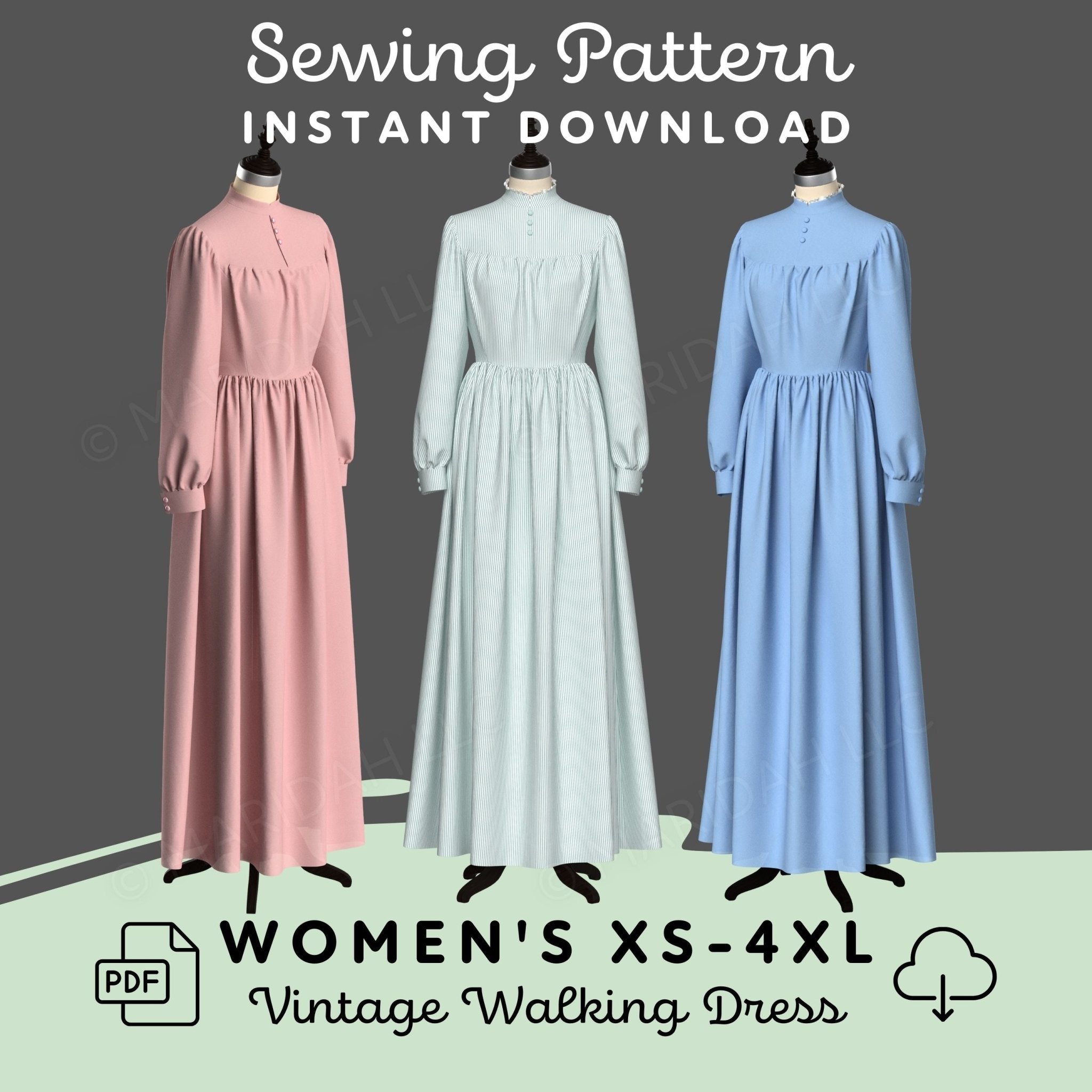 Vintage Walking Dress - Maridah