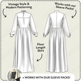 Vintage Walking Dress Printable Sewing Pattern PDF Sewing Pattern File
