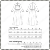 Vintage Walking Dress Printable Sewing Pattern PDF Sewing Pattern File