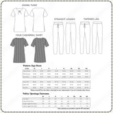 3 Piece Tunic Outfit Sewing Pattern Bundle PDF Sewing Pattern File
