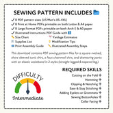 3 Piece Tunic Outfit Sewing Pattern Bundle PDF Sewing Pattern File