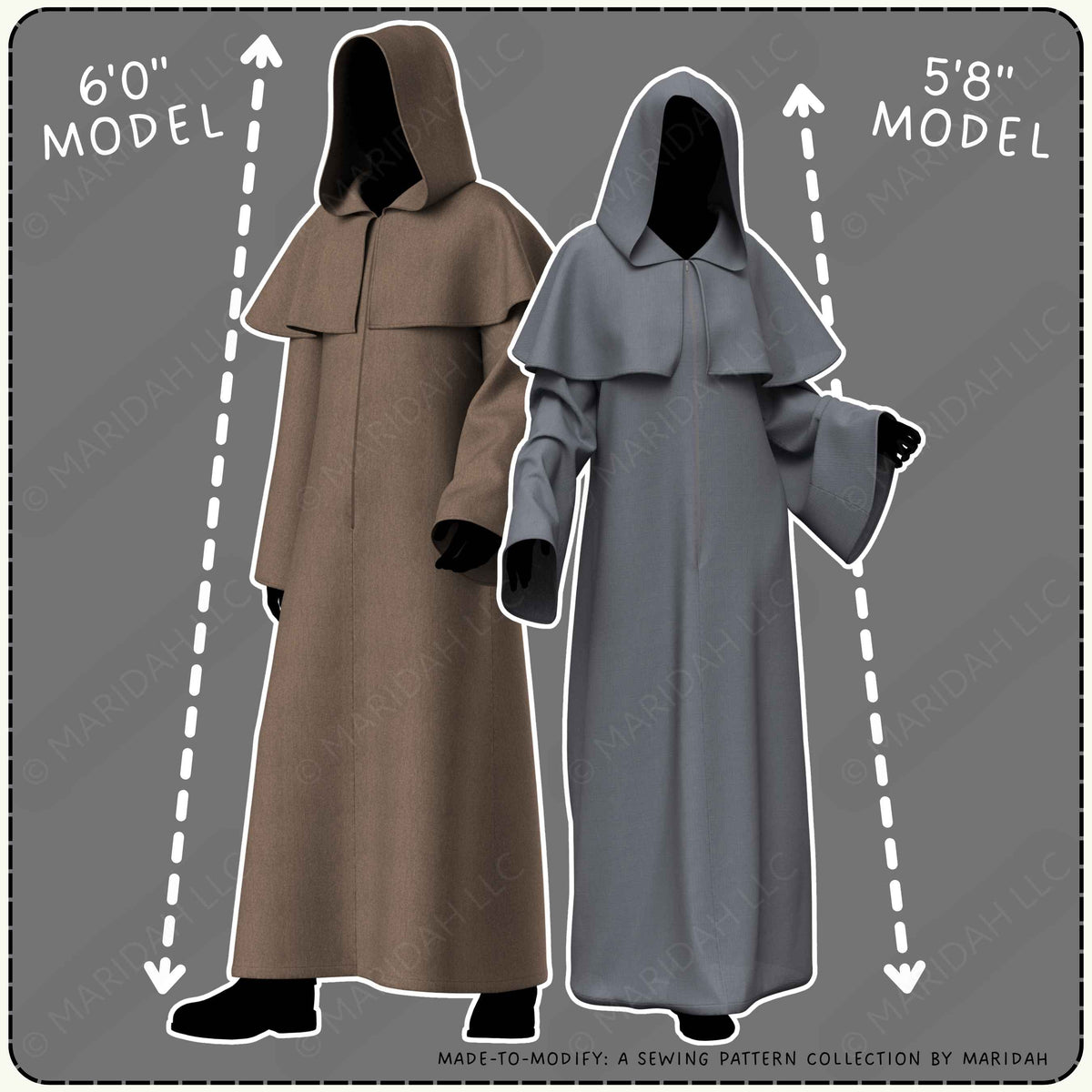Hooded Monk Robes Sewing Pattern