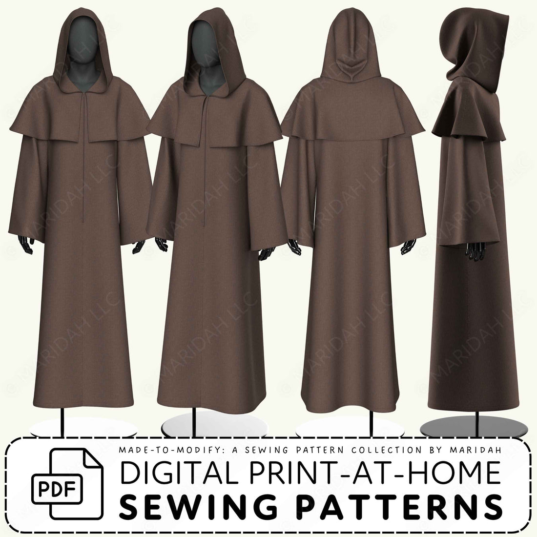 Hooded Monk Robes Sewing Pattern