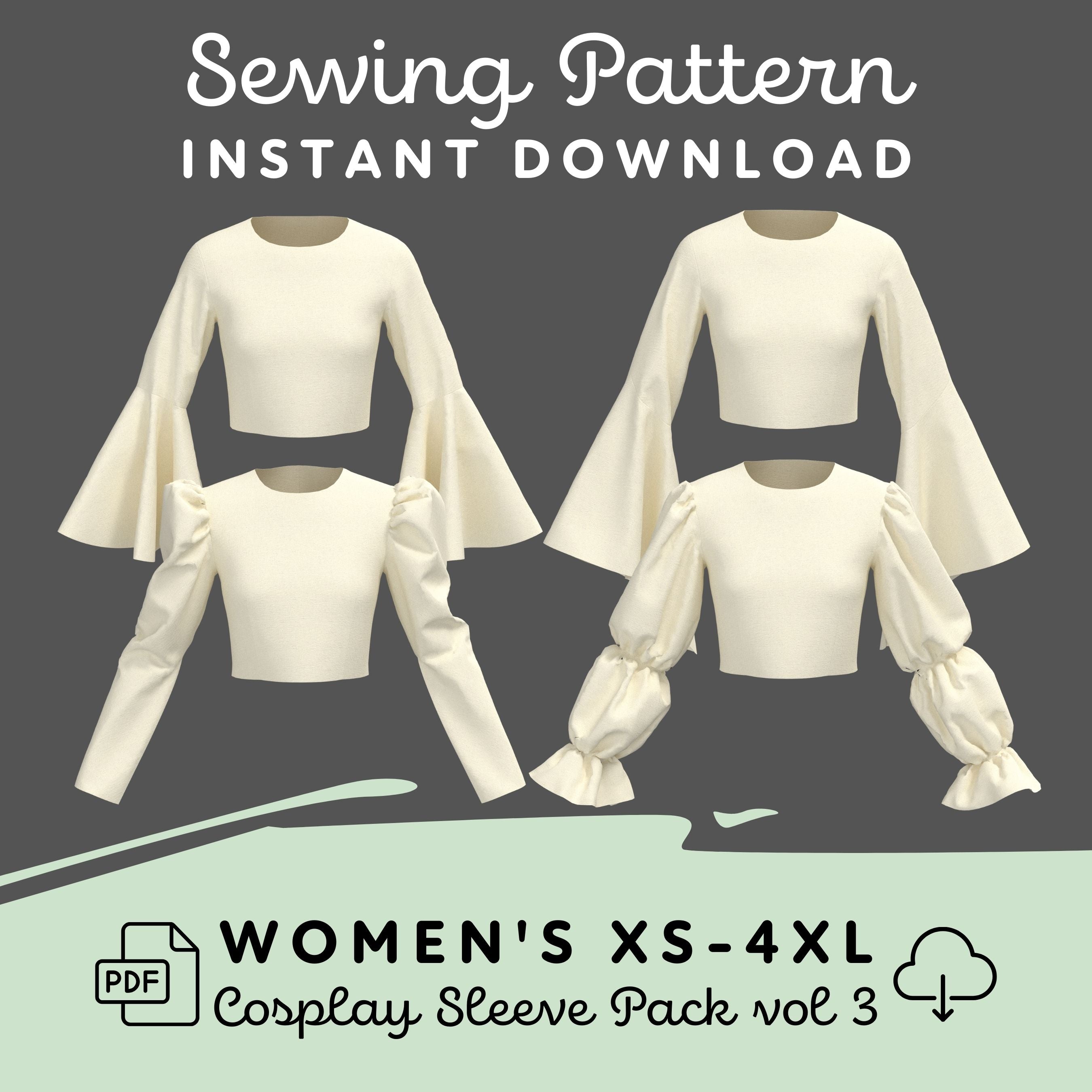 Cosplay Sleeve Sewing Pattern Pack