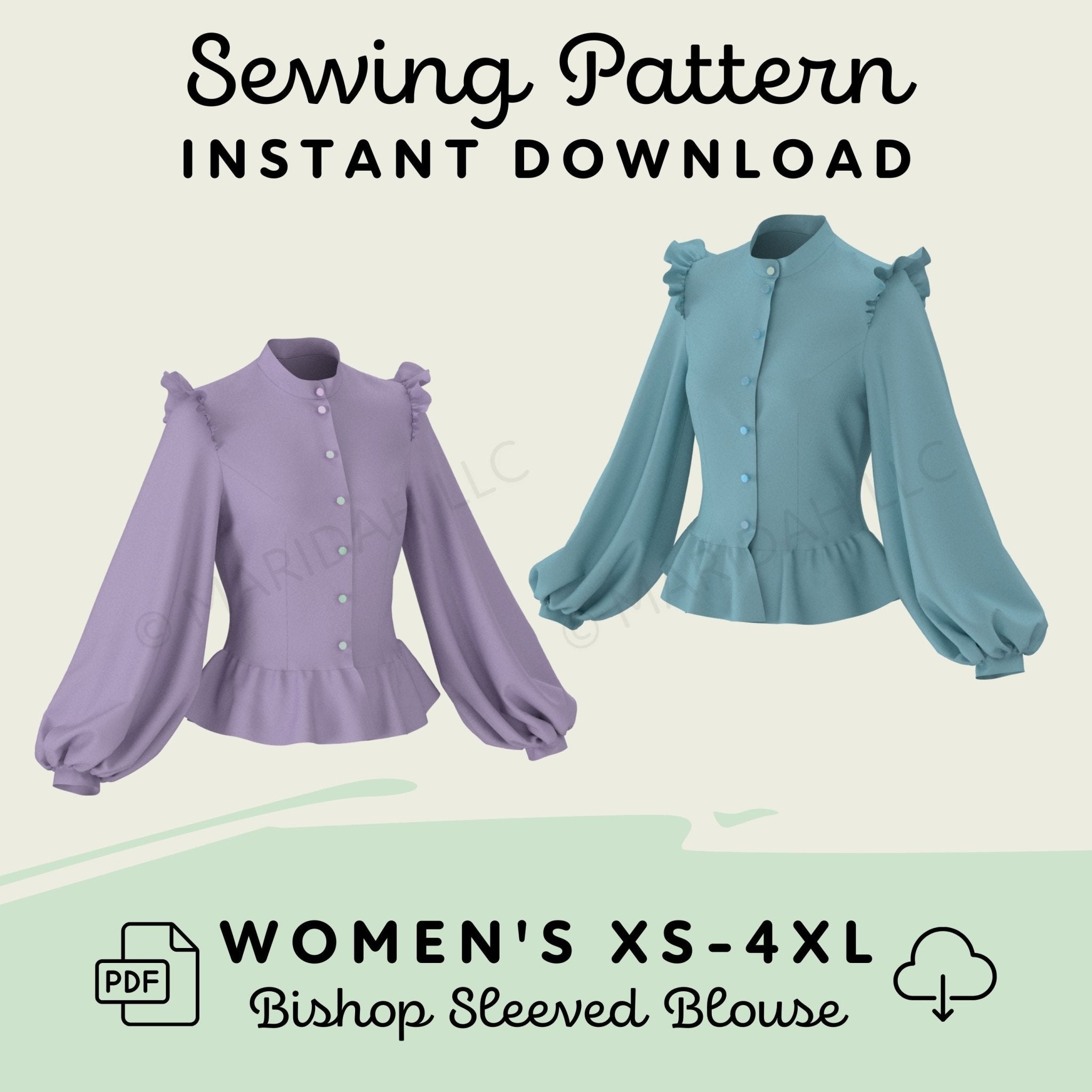 Bishop Sleeve Blouse - Maridah