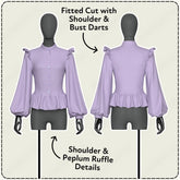 Bishop Sleeve Blouse Printable Sewing Pattern PDF Sewing Pattern File