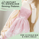 BJD Strapless Dress Pattern for 1/3 Dolls - Maridah