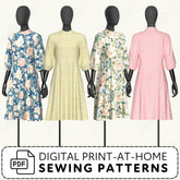 Bottleneck Mod Dress Printable Sewing Pattern PDF Sewing Pattern File