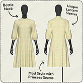 Bottleneck Mod Dress Printable Sewing Pattern PDF Sewing Pattern File