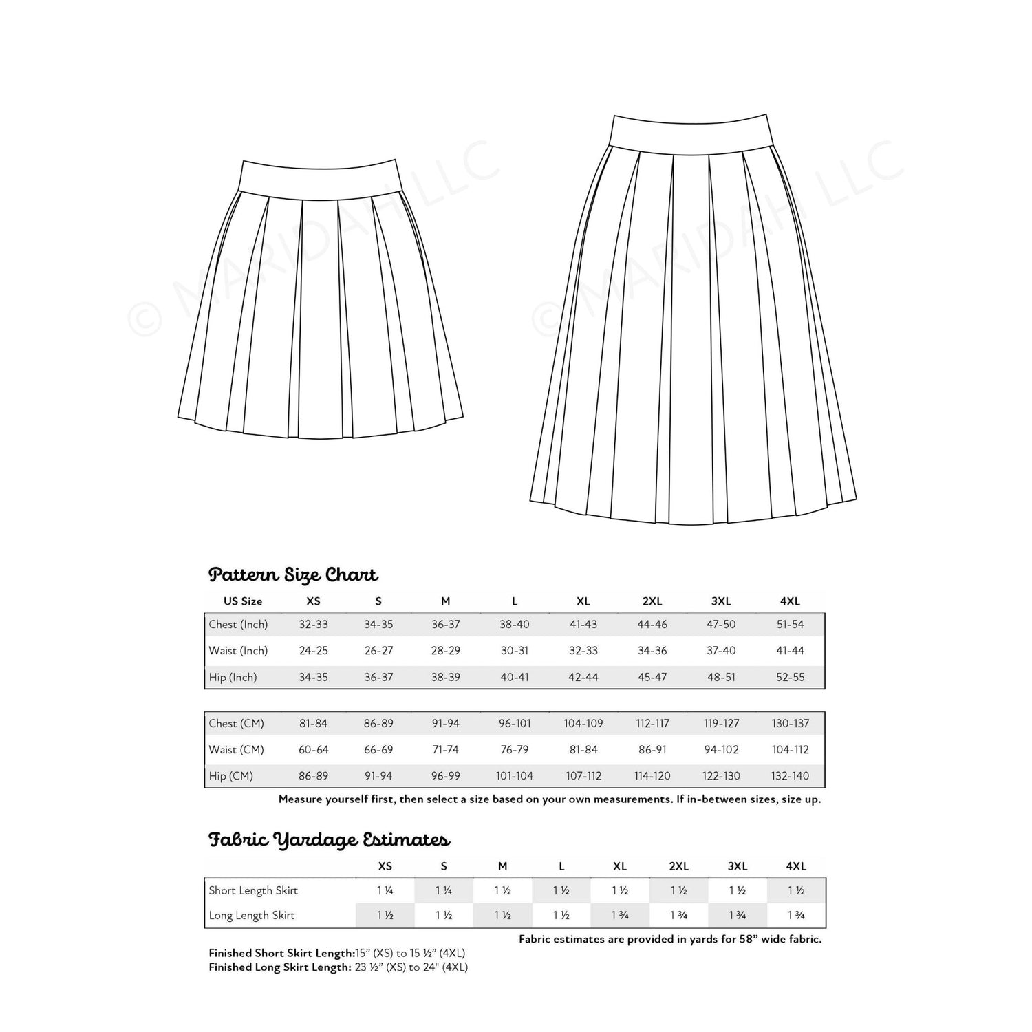 Box Pleated Skirt Pack - Maridah