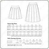 Box Pleated Skirt Set: Short and Long Skirt Sewing Patterns PDF Sewing Pattern File