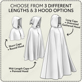 Cape Pack vol 1: Full Sweep Cape Sewing Patterns PDF Sewing Pattern File