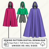 Cape Pack vol 1: Full Sweep Cape Sewing Patterns PDF Sewing Pattern File