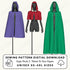 Cape Pack vol 3: Fitted A - line Cape Sewing Patterns PDF Sewing Pattern File