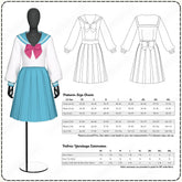 Classic Sailor Collar School Uniform Sewing Pattern PDF Sewing Pattern File