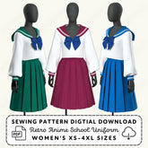 Classic Sailor Collar School Uniform Sewing Pattern PDF Sewing Pattern File