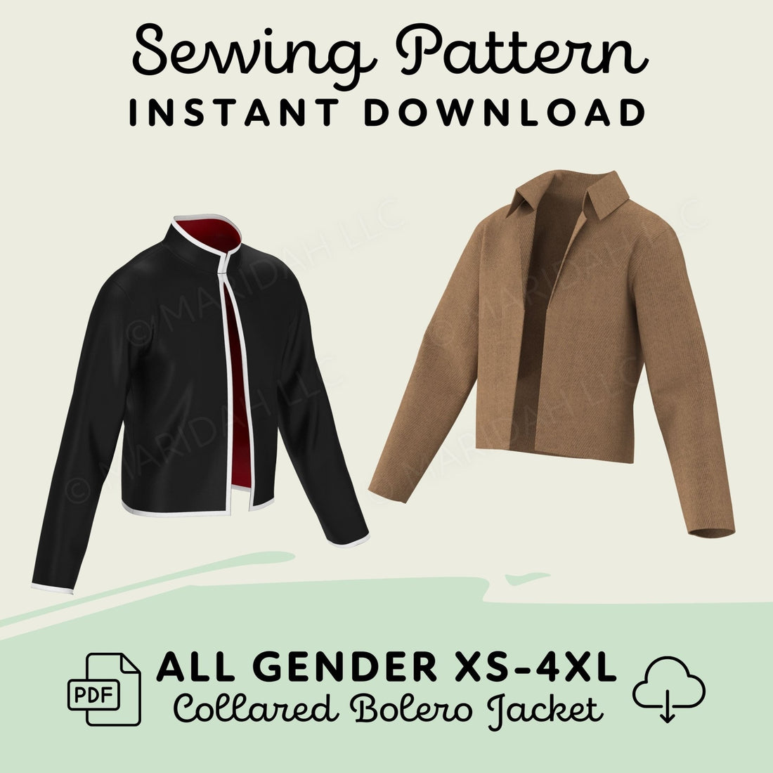 Collared Bolero Jacket - Maridah