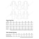 a pattern for a dress with long sleeves
