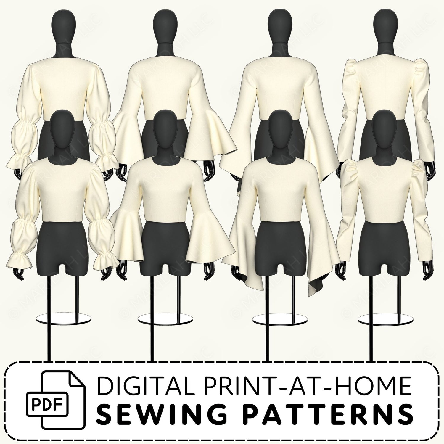 Cosplay Sleeve Pack vol 3 Printable Sewing Pattern PDF Sewing Pattern File