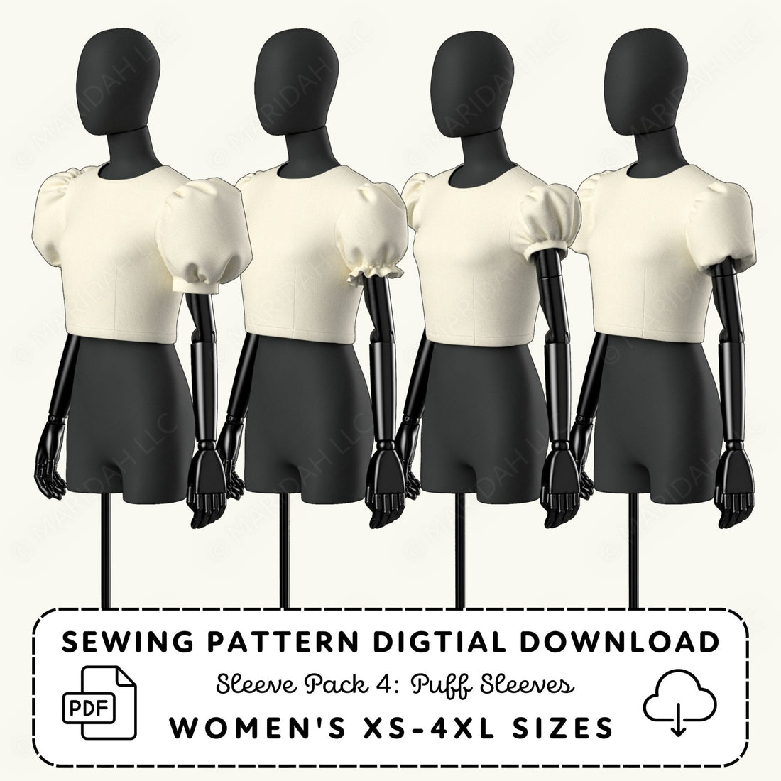 Cosplay Sleeve Pack vol 4 Printable Sewing Pattern PDF Sewing Pattern File