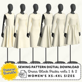 Dress Blocks vol 1 & 2 Sewing Pattern Bundle PDF Sewing Pattern File