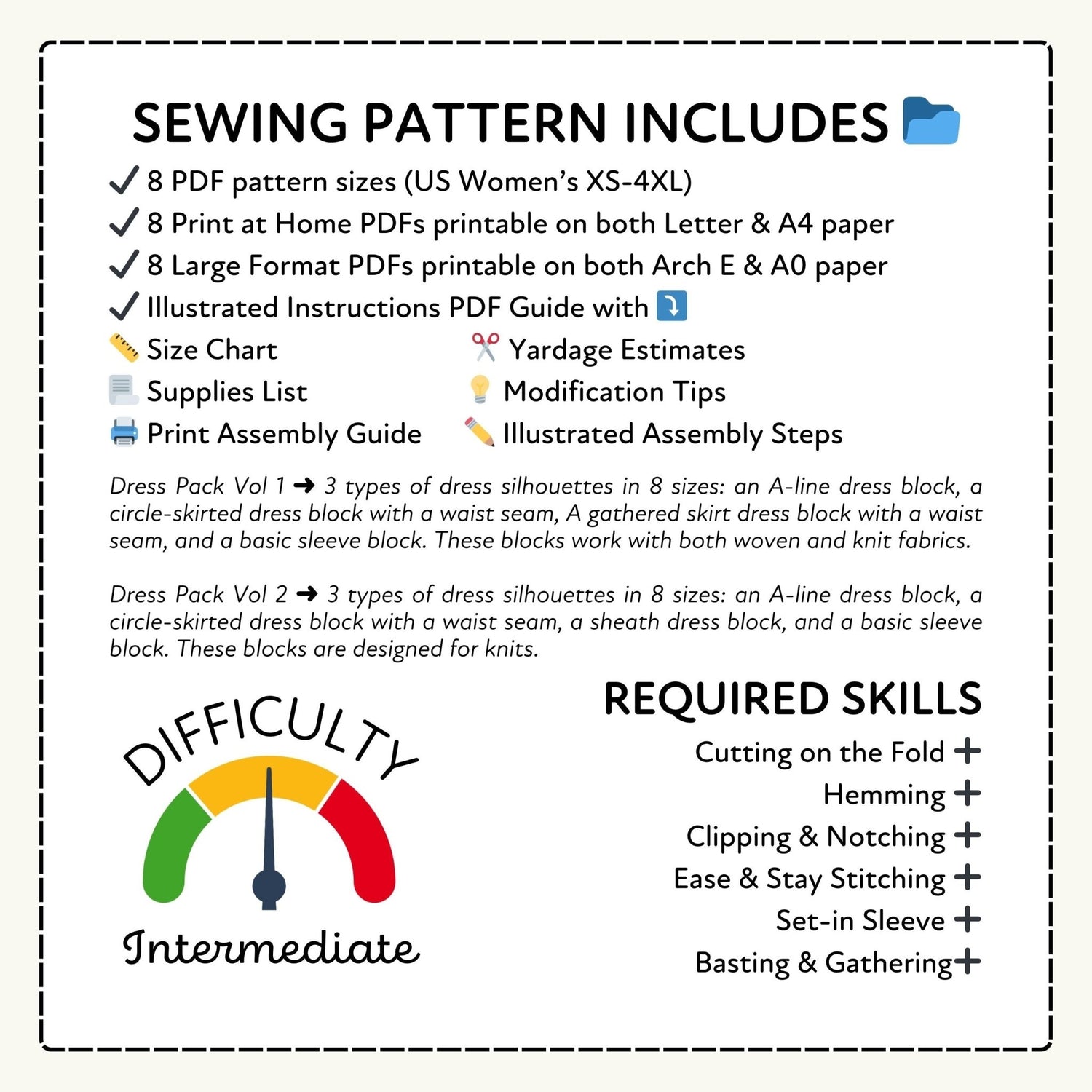 Dress Blocks vol 1 &amp; 2 Sewing Pattern Bundle PDF Sewing Pattern File