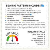 Dress Blocks vol 1: Princess Seam Dress Sewing Patterns PDF Sewing Pattern File