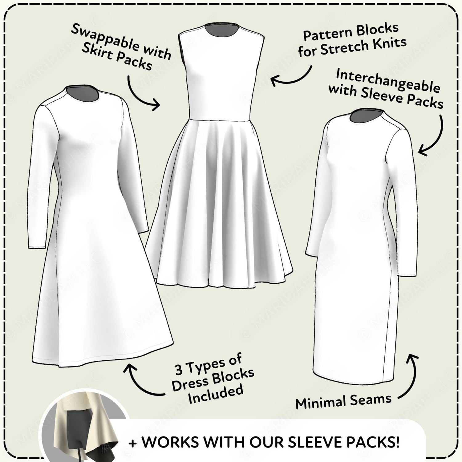 Dress Blocks vol 2: Stretch Knits Sewing Pattern PDF Sewing Pattern File