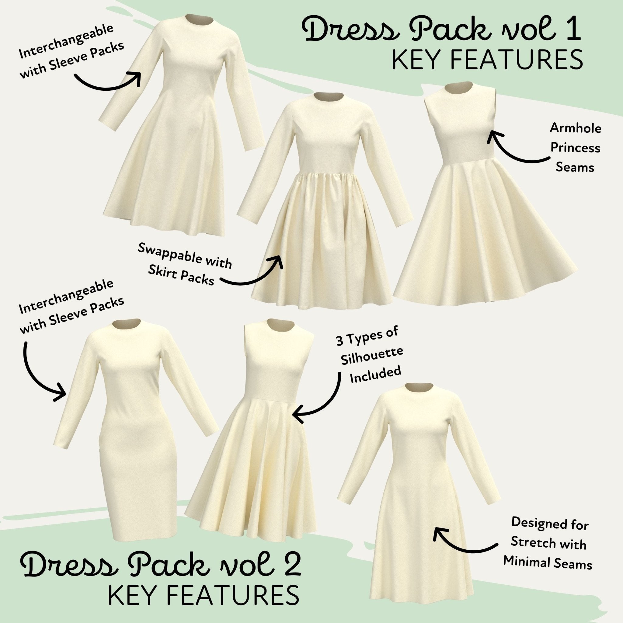 Dress Pack 1 and 2 Bundle - Maridah