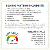 Harlequin Jacket Printable Sewing Pattern PDF Sewing Pattern File