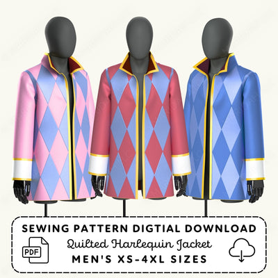Harlequin Jacket Printable Sewing Pattern PDF Sewing Pattern File