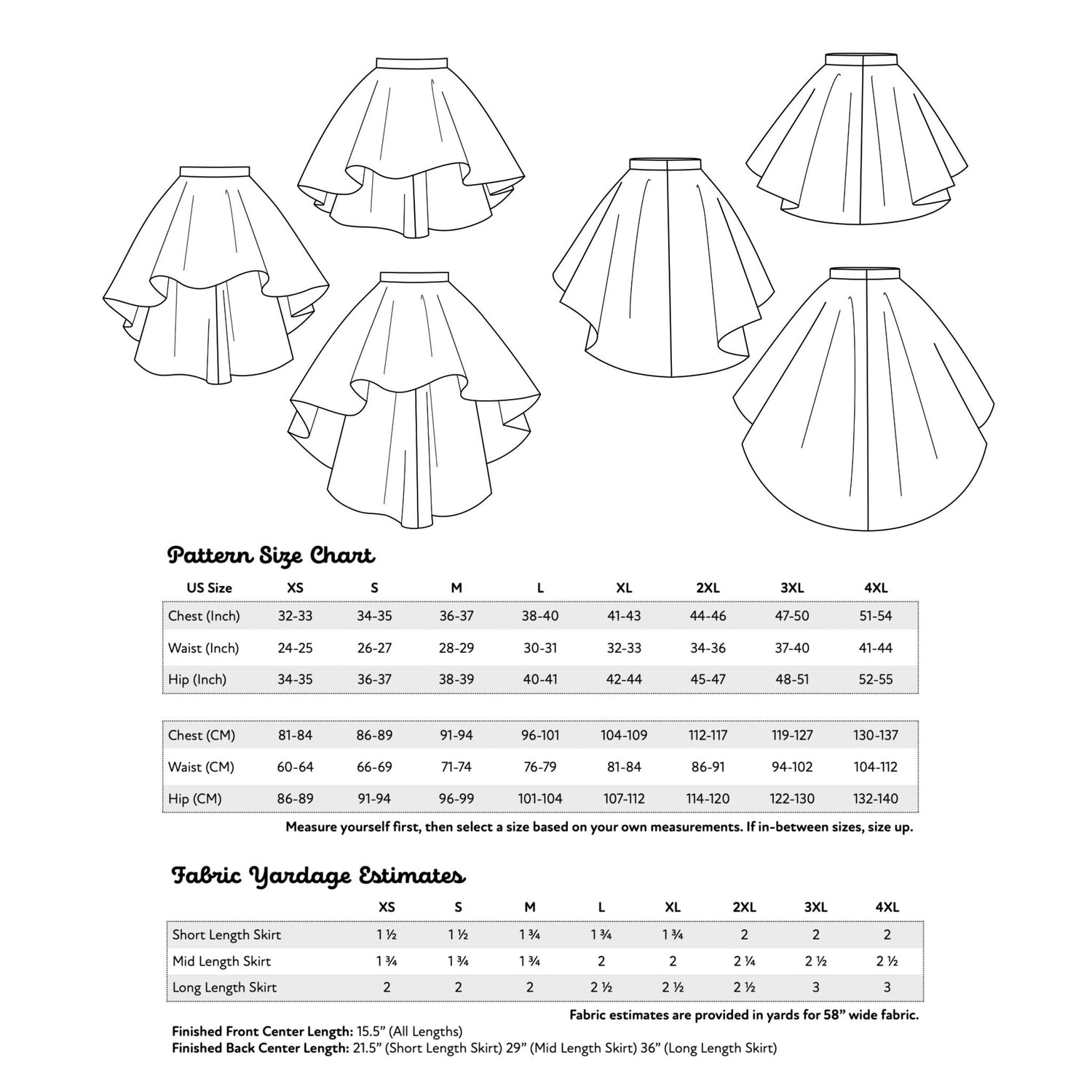 High Low Circle Skirt Pack - Maridah