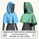 Hooded Capelet Pack: Shoulder Cape Sewing Patterns PDF Sewing Pattern File