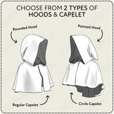 Hooded Capelet Pack: Shoulder Cape Sewing Patterns PDF Sewing Pattern File