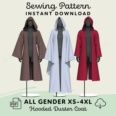 Hooded Duster Coat Blocks - Maridah