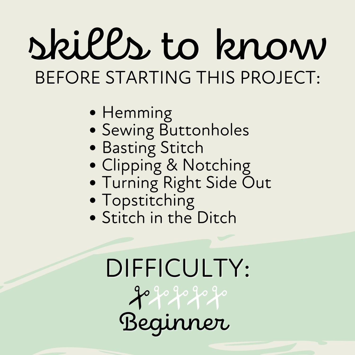 a poster with the words skills to know before starting this project