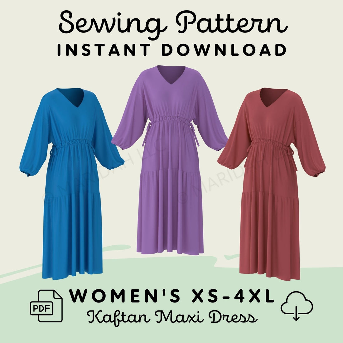 Kaftan Maxi Dress - Maridah