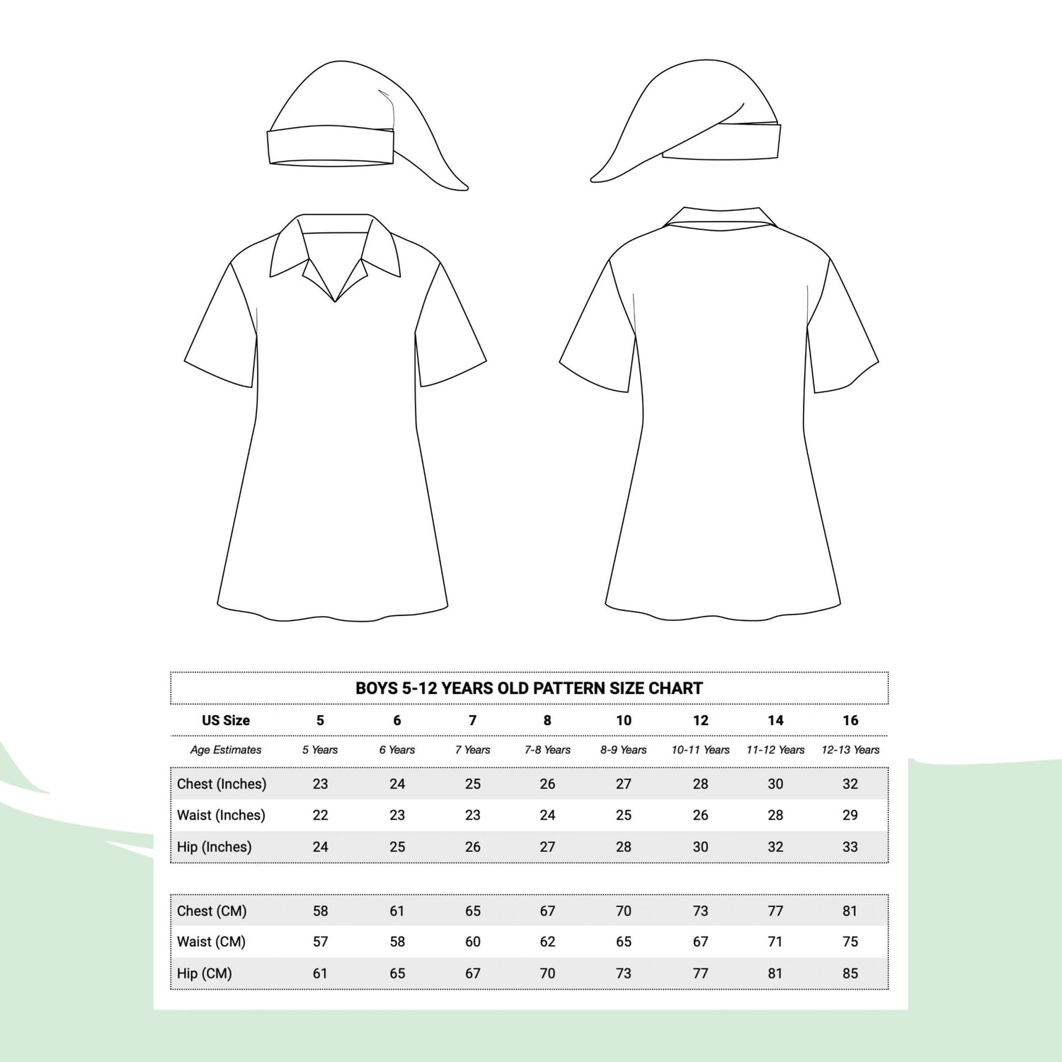 Kids Notched Collar Tunic and Hat - Maridah