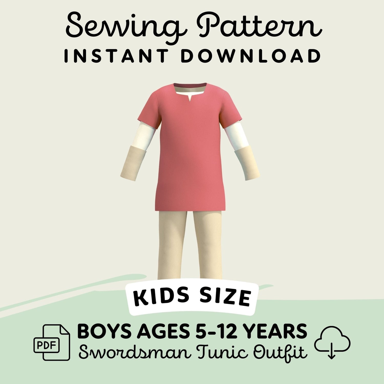 Kids Swordsman Tunic Outfit - Maridah