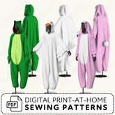 Kigurumi Pack vol 1: Frog Goose and Bunny Sewing Patterns PDF Sewing Pattern File
