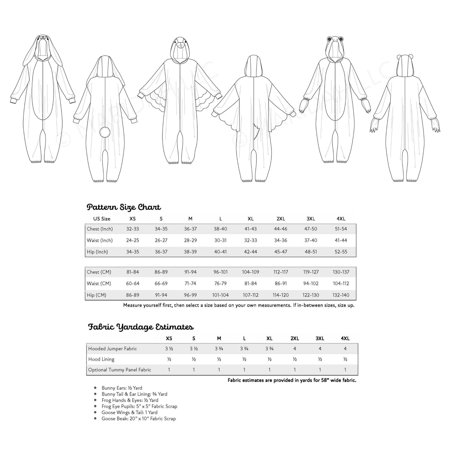 Kigurumi Pattern Pack vol 1 - Maridah