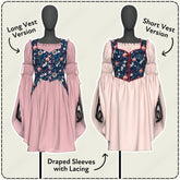 Laced Chemise and Vest Sewing Pattern Set PDF Sewing Pattern File