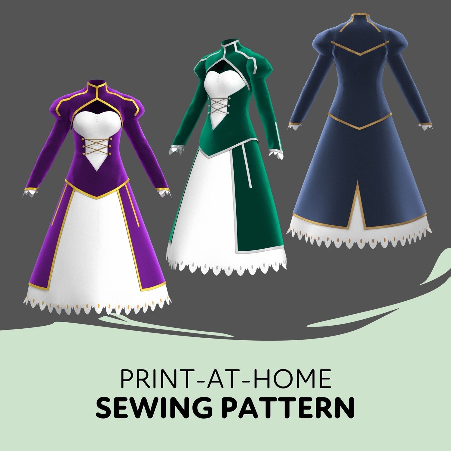 Layered Doublet Dress Printable Sewing Pattern Layered Doublet Dress Printable Sewing Pattern