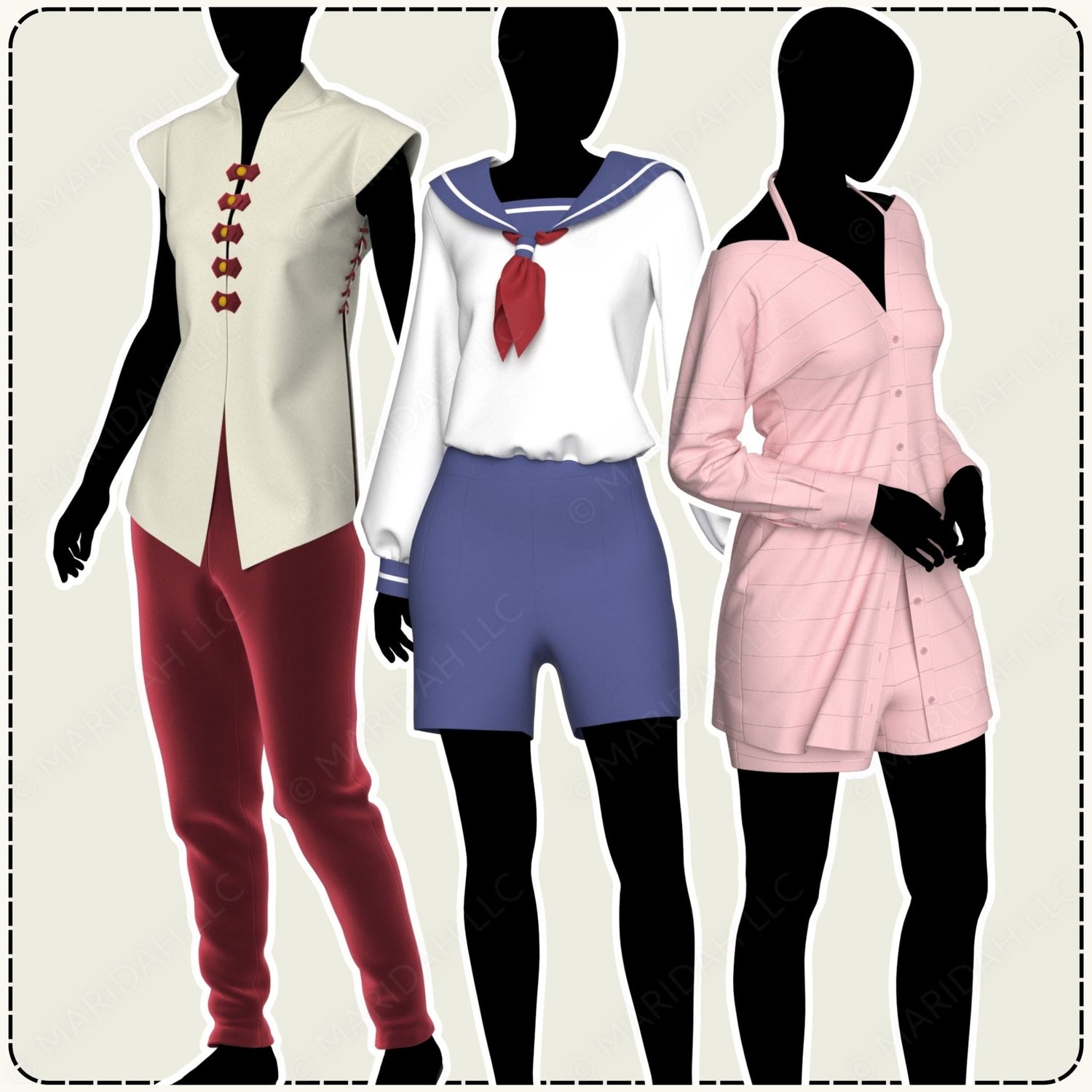 Leggings and Shorts Set Printable Sewing Pattern PDF Sewing Pattern File