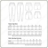Leggings and Shorts Set Printable Sewing Pattern PDF Sewing Pattern File